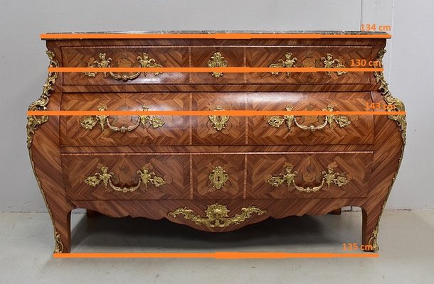 Mid-Century Louis XIV Style Rosewood Tombeau Commode-RVK-581376