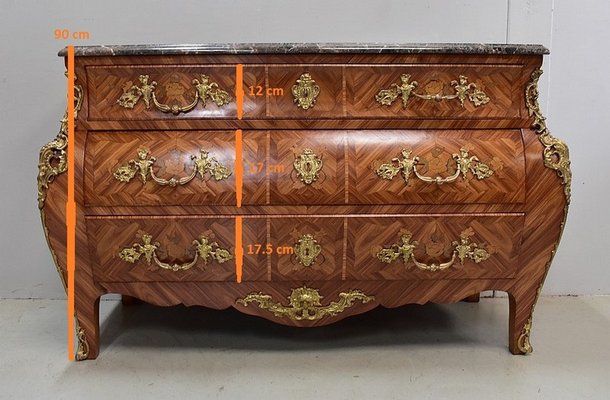 Mid-Century Louis XIV Style Rosewood Tombeau Commode-RVK-581376