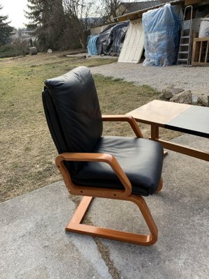 Mid-Century Lounge Chairs and Table, 1960s, Set of 2-OXJ-1186303