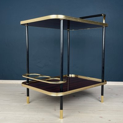 Mid-Century Mahogany Bar Cart Ico and Luisa Parisi for MB Italy, 1960s-WQC-1789357