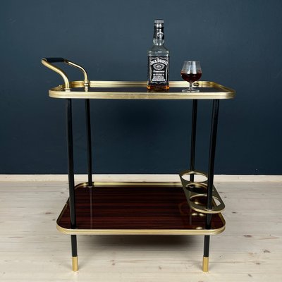 Mid-Century Mahogany Bar Cart Ico and Luisa Parisi for MB Italy, 1960s-WQC-1789357