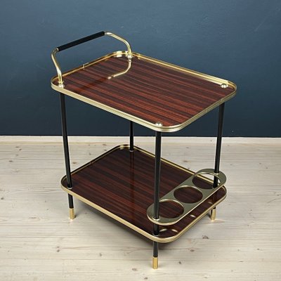 Mid-Century Mahogany Bar Cart Ico and Luisa Parisi for MB Italy, 1960s-WQC-1789357