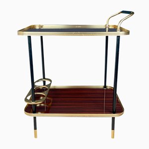 Mid-Century Mahogany Bar Cart Ico and Luisa Parisi for MB Italy, 1960s-WQC-1789357