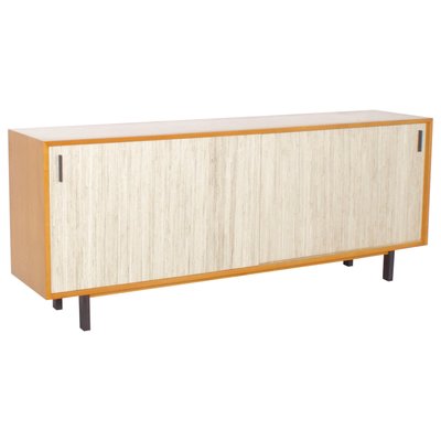 Mid-Century Maple and Cane Sideboard with Sliding Doors, Italy, 1960s-XTS-1889118