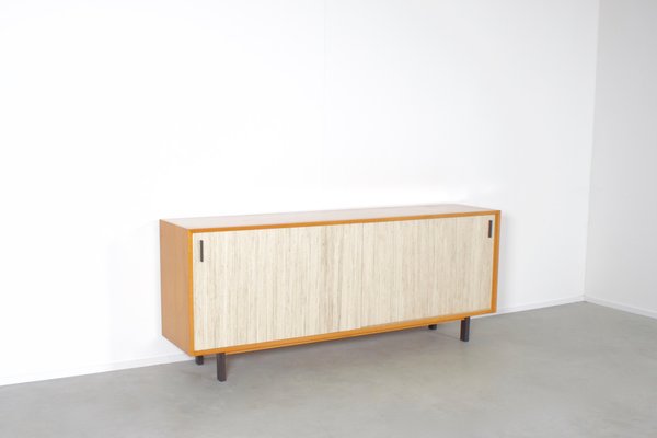 Mid-Century Maple and Cane Sideboard with Sliding Doors, Italy, 1960s-XTS-1889118