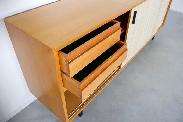 Mid-Century Maple and Cane Sideboard with Sliding Doors, Italy, 1960s-XTS-1889118