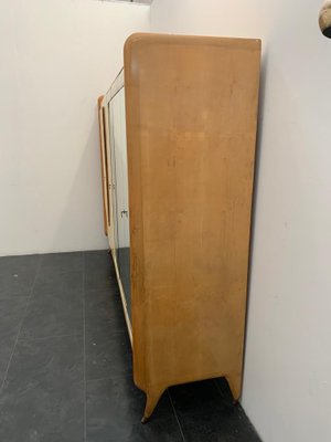 Mid-Century Maple Wardrobe with Brass Tips-IJR-1316777