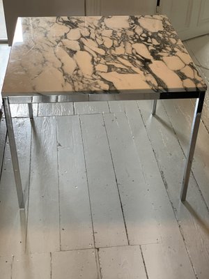 Mid-Century Marble and Chrome Dining Table by Florence Knoll Bassett for Knoll Inc. / Knoll International-JAG-837322