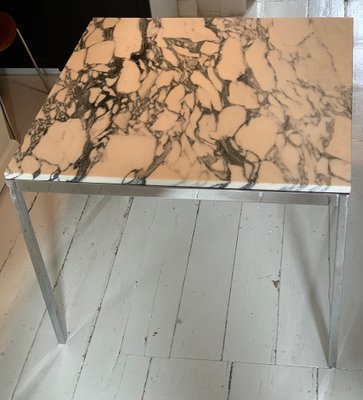 Mid-Century Marble and Chrome Dining Table by Florence Knoll Bassett for Knoll Inc. / Knoll International-JAG-837322