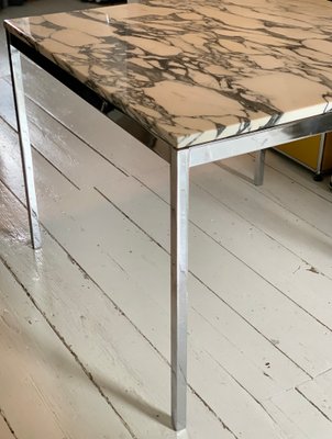 Mid-Century Marble and Chrome Dining Table by Florence Knoll Bassett for Knoll Inc. / Knoll International-JAG-837322