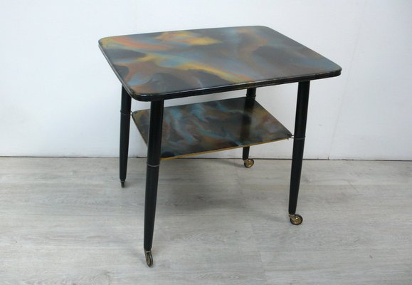 Mid-Century Marble Epoxy Art Coffee Table, 1950s-HIZ-1338569