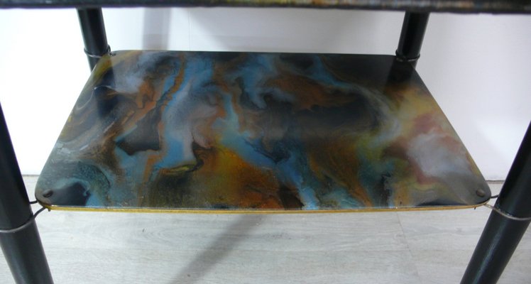 Mid-Century Marble Epoxy Art Coffee Table, 1950s-HIZ-1338569