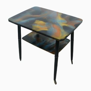 Mid-Century Marble Epoxy Art Coffee Table, 1950s-HIZ-1338569