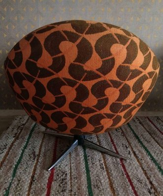 Mid-Century Metal and Fabric Swivel Chairs, 1960s, Set of 2-OXJ-1763286