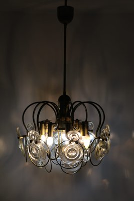 Mid-Century Metal and Glass Ceiling Lamp-SXX-591816