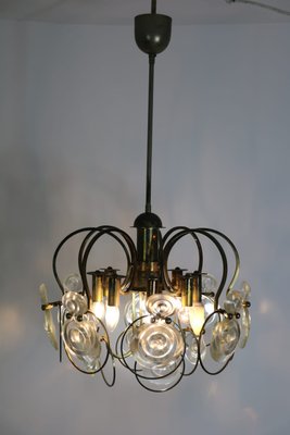 Mid-Century Metal and Glass Ceiling Lamp-SXX-591816