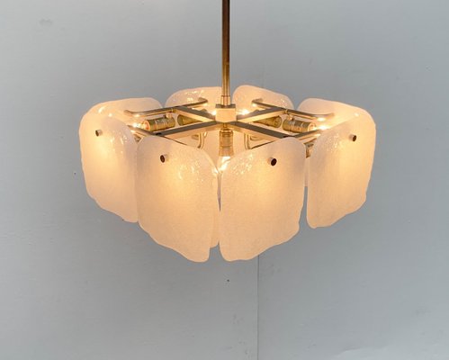 Mid-Century Metal and Glass Model Bernstein Chandelier from Kalmar-UAH-967444