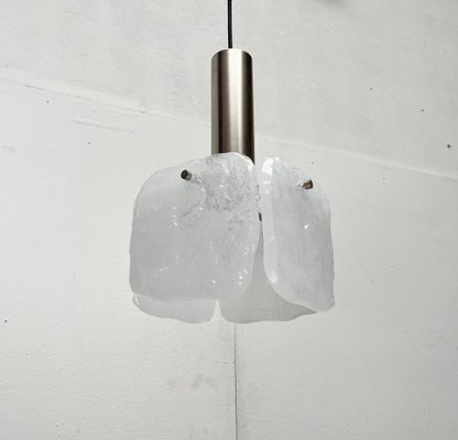 Mid-Century Metal and Ice Glass Model Bernstein Pendant Lamp from Kalmar, 1960s-UAH-1742902