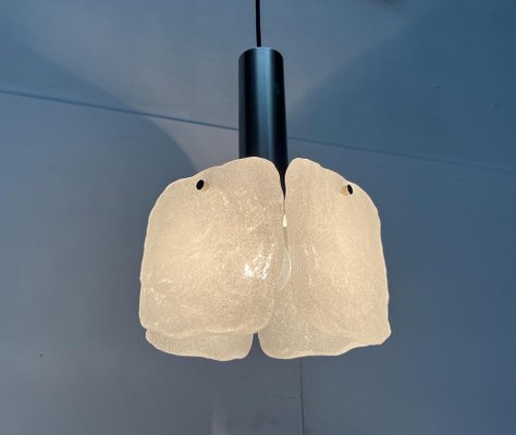 Mid-Century Metal and Ice Glass Model Bernstein Pendant Lamp from Kalmar, 1960s-UAH-1742902