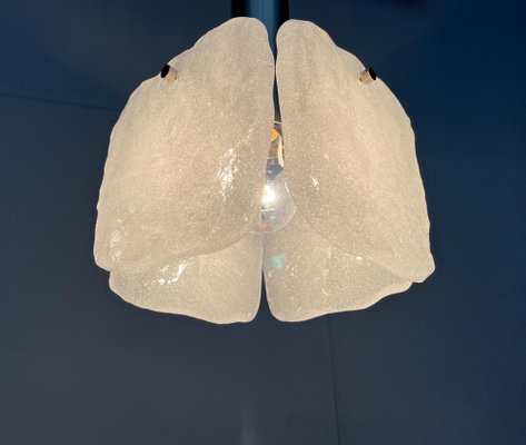 Mid-Century Metal and Ice Glass Model Bernstein Pendant Lamp from Kalmar, 1960s-UAH-1742902