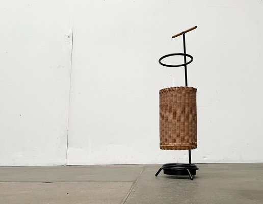 Mid-Century Metal and Rattan Umbrella Stand, 1960s-UAH-1792193