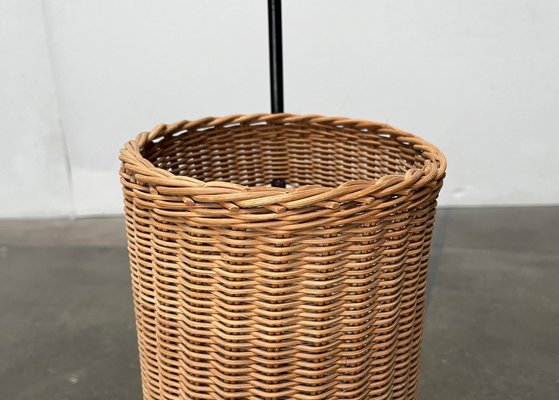 Mid-Century Metal and Rattan Umbrella Stand, 1960s-UAH-1792193