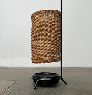 Mid-Century Metal and Rattan Umbrella Stand, 1960s-UAH-1792193