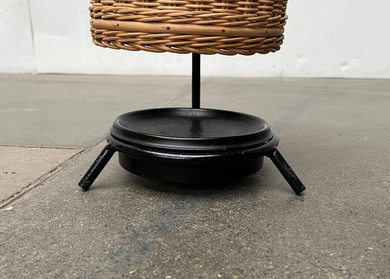 Mid-Century Metal and Rattan Umbrella Stand, 1960s-UAH-1792193