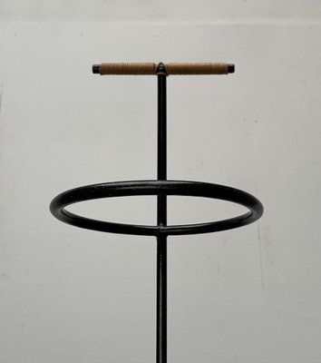 Mid-Century Metal and Rattan Umbrella Stand, 1960s-UAH-1792193