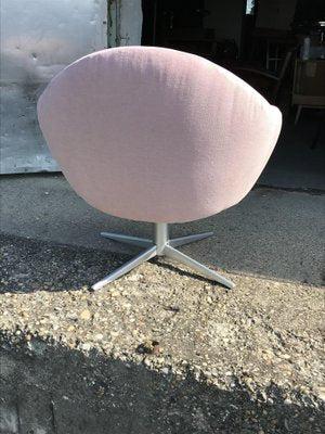 Mid-Century Metal and Velvet Swivel Chair, 1960s-OXJ-730072