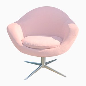 Mid-Century Metal and Velvet Swivel Chair, 1960s-OXJ-730072