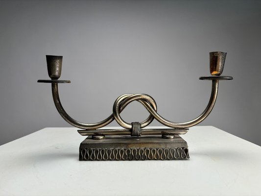 Mid-Century Metal Candleholder by Gio Ponti, Italy, 1950s-KKZ-2031904