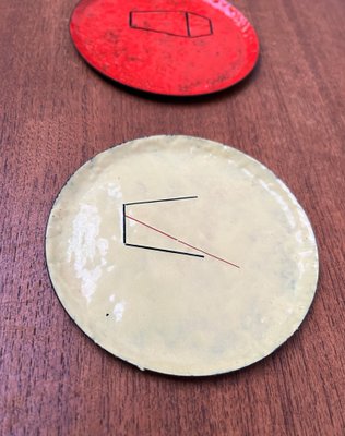 Mid-Century Metal Cocktail Coasters, 1960s, Set of 4-UAH-1796720