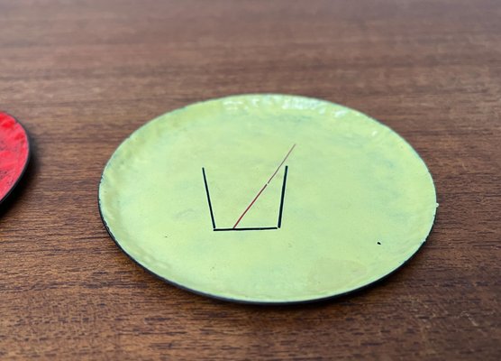 Mid-Century Metal Cocktail Coasters, 1960s, Set of 4-UAH-1796720