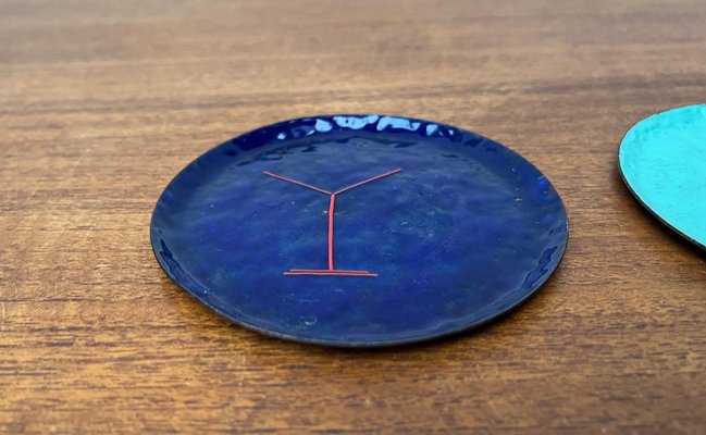 Mid-Century Metal Cocktail Coasters, 1960s, Set of 4-UAH-1796720