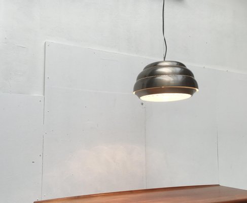 Mid-Century Metal & Glass Pendant Lamp-UAH-878806