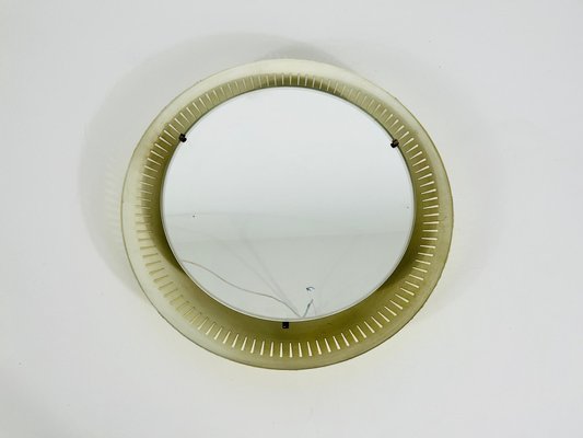 Mid-Century Metal Illuminated Mirror by Hillebrand, Germany, 1950s-PUK-1320933