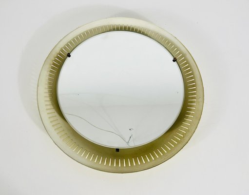 Mid-Century Metal Illuminated Mirror by Hillebrand, Germany, 1950s-PUK-1320933