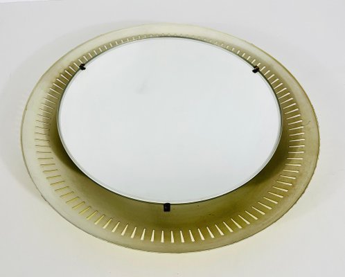 Mid-Century Metal Illuminated Mirror by Hillebrand, Germany, 1950s-PUK-1320933