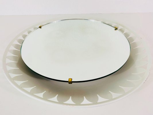 Mid-Century Metal Illuminated Mirror from Hillebrand, Germany, 1960s-PUK-690066