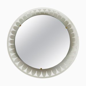 Mid-Century Metal Illuminated Mirror from Hillebrand, Germany, 1960s-PUK-690066