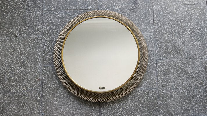 Mid-Century Metal Illuminated Mirror from Vereinigte Münchner Werkstätten, 1950s-UMB-1351163