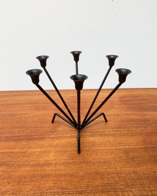 Mid-Century Metal String Style Tripod Candleholder-UAH-949741