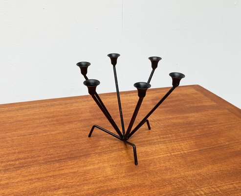 Mid-Century Metal String Style Tripod Candleholder-UAH-949741