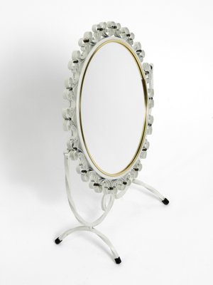 Mid-Century Metal White Metal Swivel Table Mirror, 1950s-RR-727670