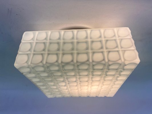 Mid-Century Milk Glass Flush Mount or Wall Light, Former Czechoslovakia, 1970s-TZ-2018693