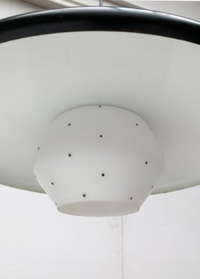 Mid-Century Minimalist Metal and Glass Pendant Lamp-UAH-1029607