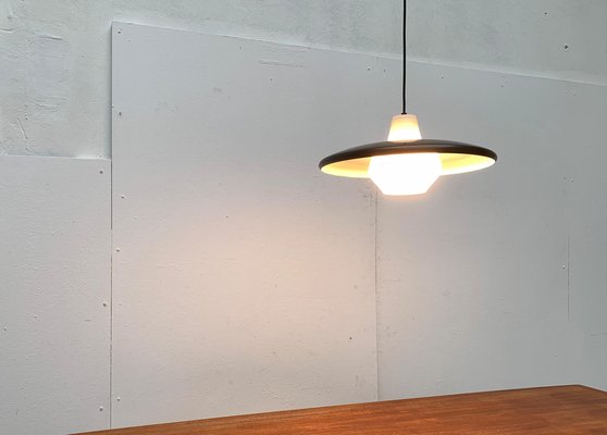 Mid-Century Minimalist Metal and Glass Pendant Lamp-UAH-1029607