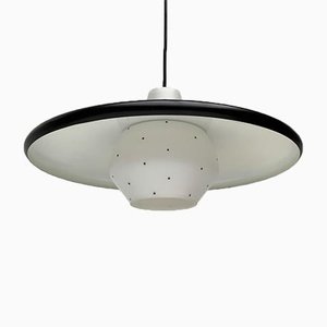 Mid-Century Minimalist Metal and Glass Pendant Lamp-UAH-1029607