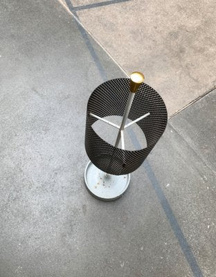 Mid-Century Minimalist Perforated Steel Umbrella Stand, 1960s-UAH-1313372